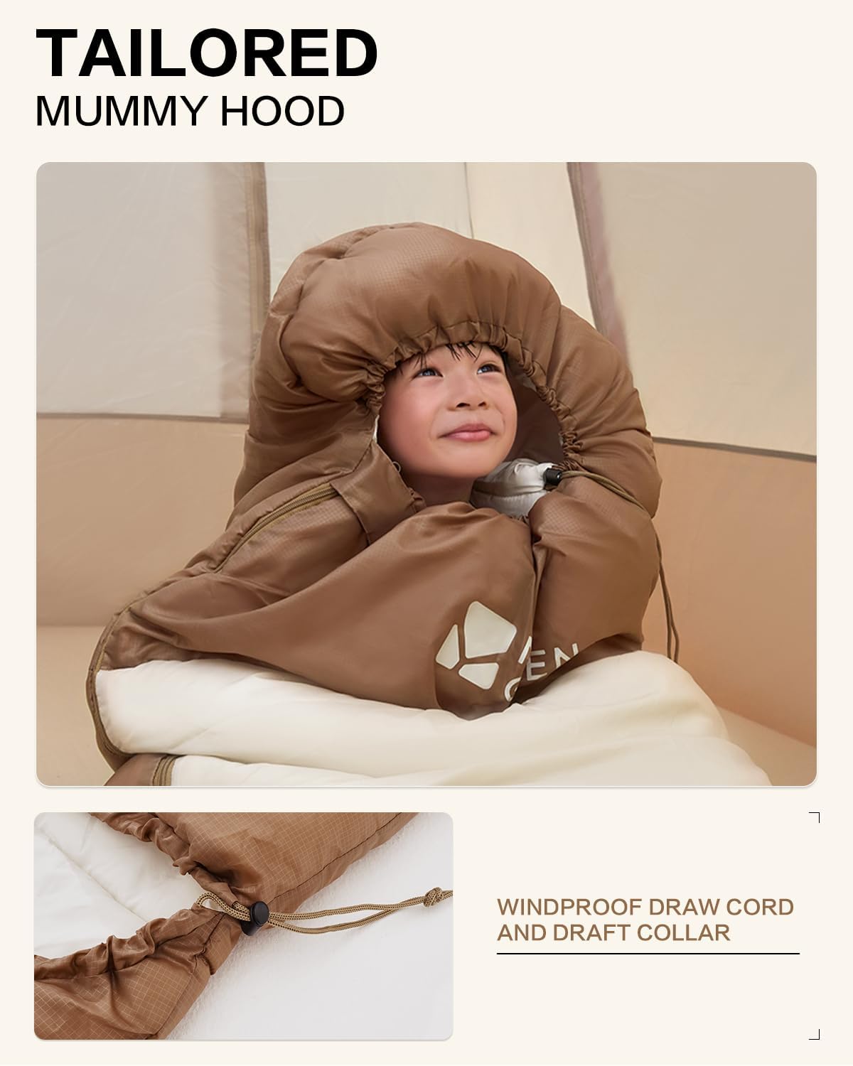 MOBI GARDEN Sleeping Bag for Adults, Cold Weather, Comfort with Storage Bag, Portable, Waterproof, Compact Lightweight, Ideal for Travel, Camping & Outdoor Adventures