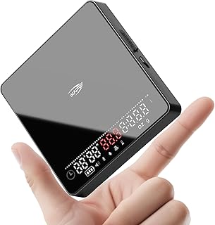 IKAPE Professional Coffee Scale with Timer, 2kg/0.1g High Precision Digital Scale, 4 Modes (Espresso/Pour Over Brew Ratio), LED Display, Auto-Tare, for Kitchen, Cooking, Espresso, Pour Over Coffee