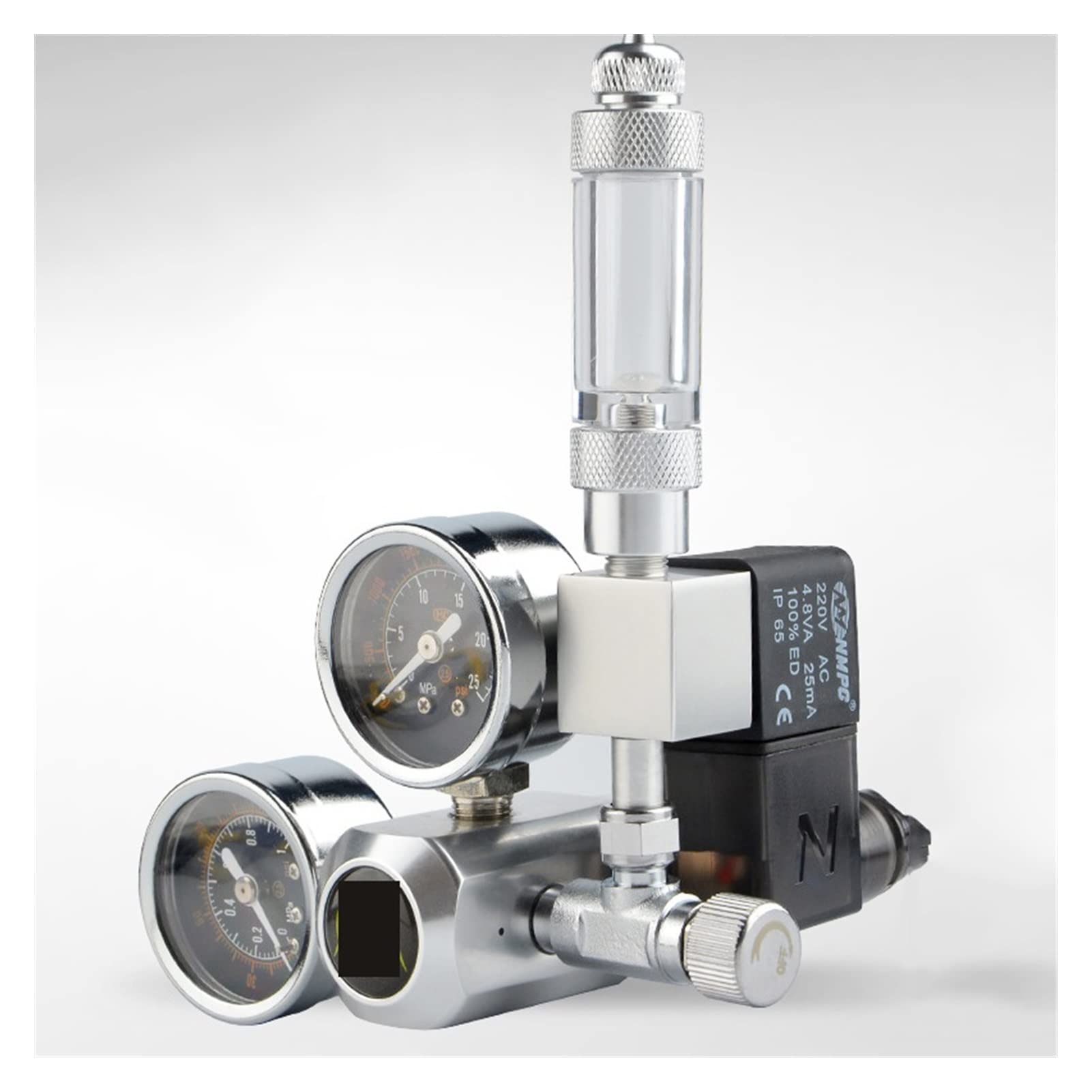 Reduktor ciśnienia CO2, CO2 Regulator magnetyczny elektromagnedowy zawór kontrolny Kontrolne ciśnienie zmniejszające akwarium(Solenoid big 2 meter,G5-8)