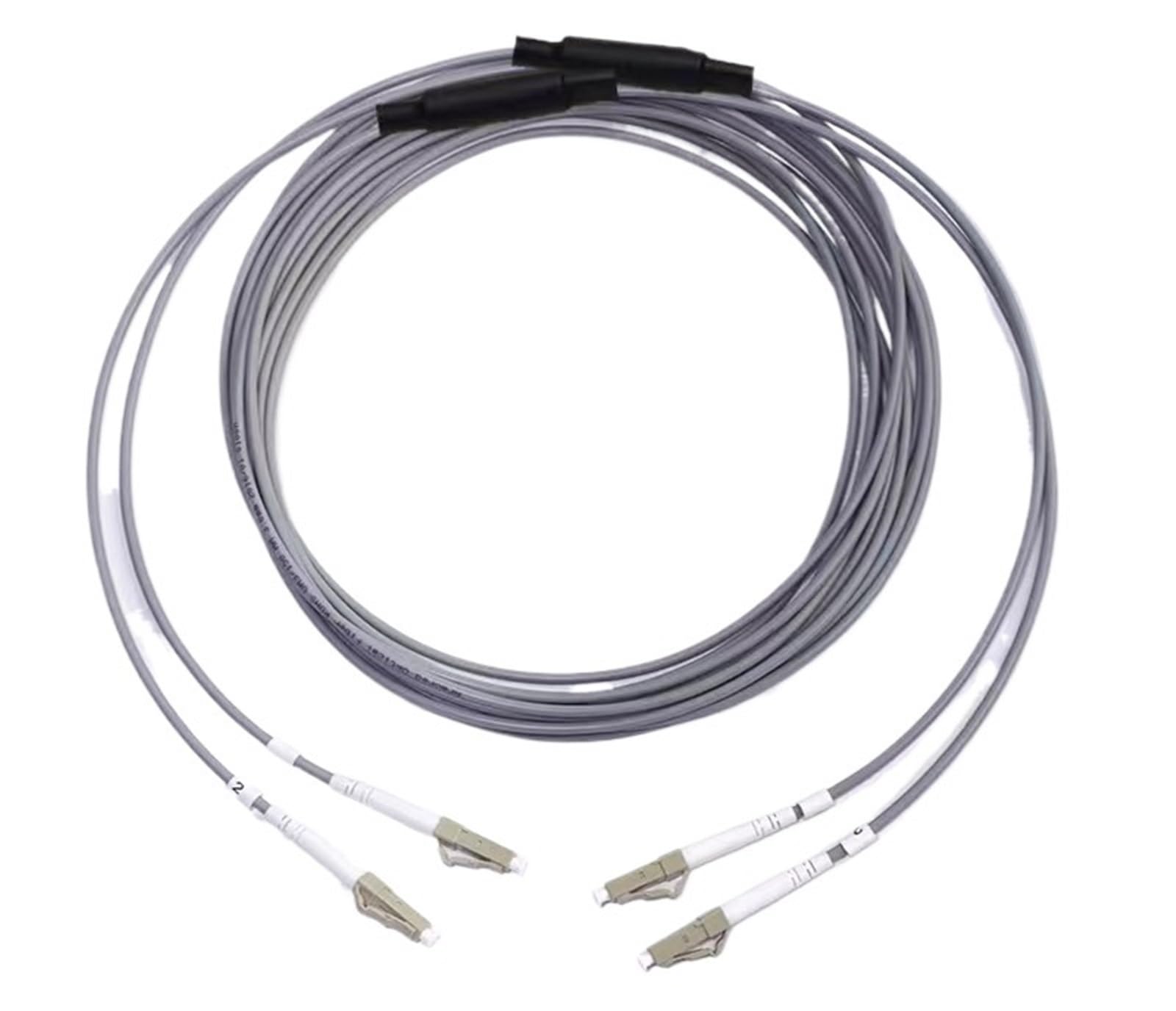 Câble patch à fibre optique blindé à 2 fils pour l'intérieur et l'extérieur (LcA-SCA,2C Aqua OM3) 50 m