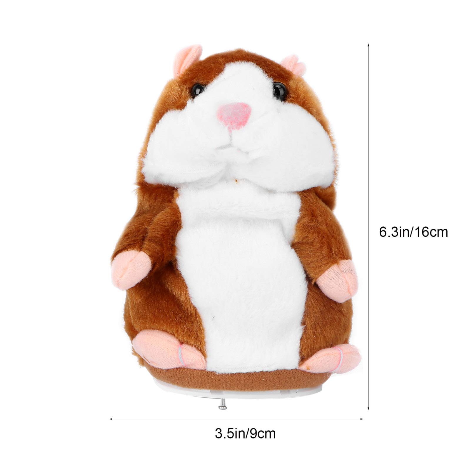 STOBOK 2 Stück sprechender Hamster Maus Plüschtier Nach Sagen plüsch Hamster wiederholt was du sagst Talking Interaktives Spielzeug für Kinder Jungen Mädchen Geburtstag Geschenk 16CM