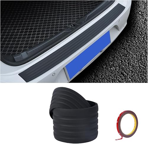 Ziciner Protector de parachoques trasero de automóvil, adhesivo de goma antideslizante, resistente a los arañazos del vehículo, cubierta de entrada