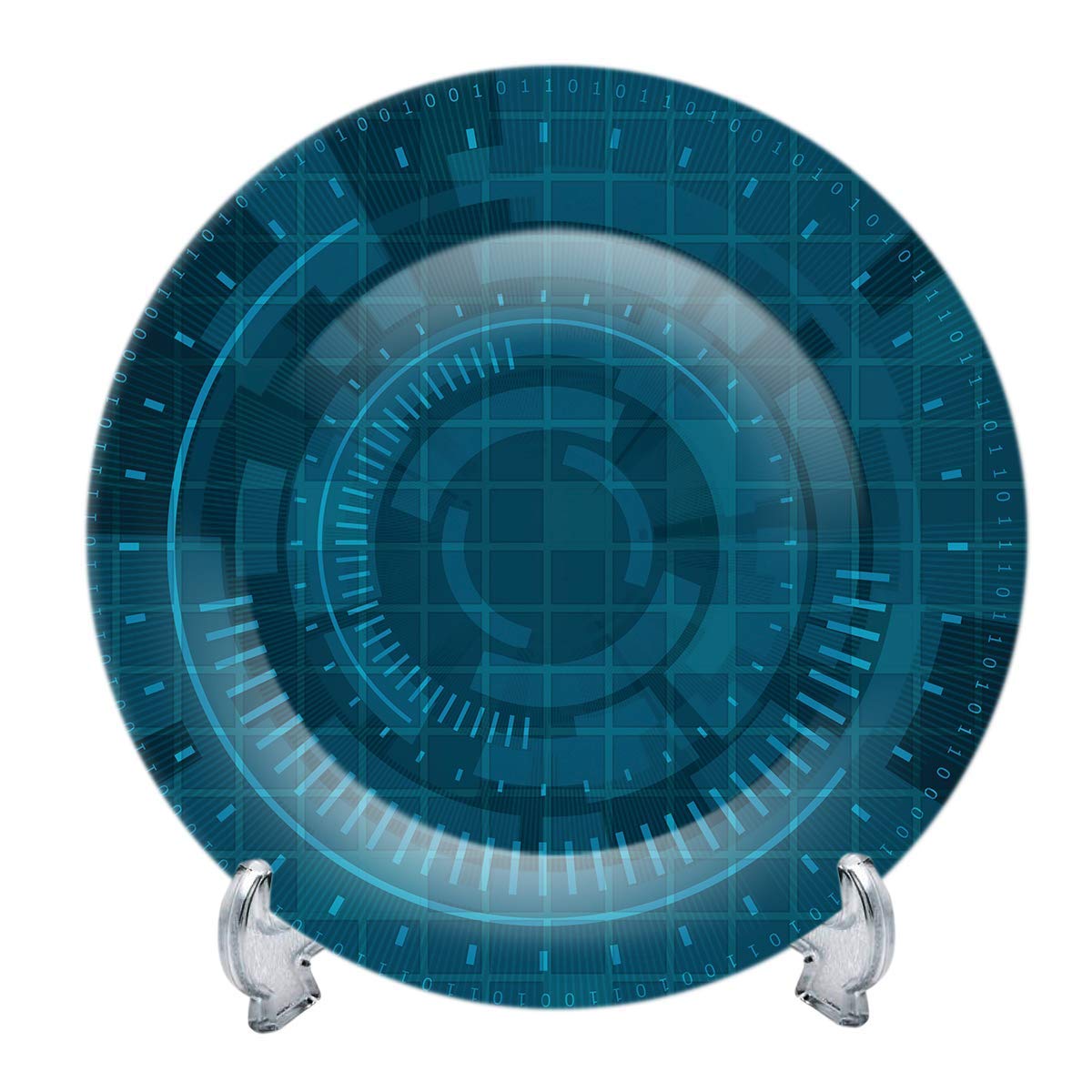 Armantara Ceramic Handcrafted 3D Decorative Plate with Stand (8 Inch, Multicolour)