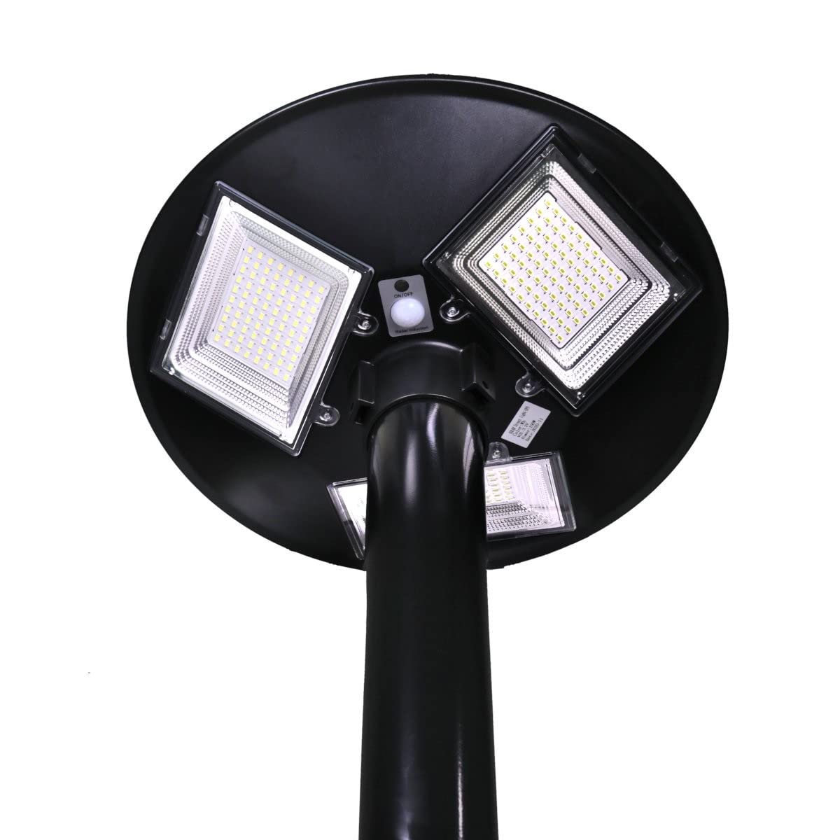 Jandei - Farola Solar LED 1500 Lúmenes, para Exterior IP65, Batería 12.000 mAH, Mando Incluidos, Sensor de Movimiento 6-8m, Iluminación Blanco Neutr 4200K, Parque, Jardín, Patio, Calles