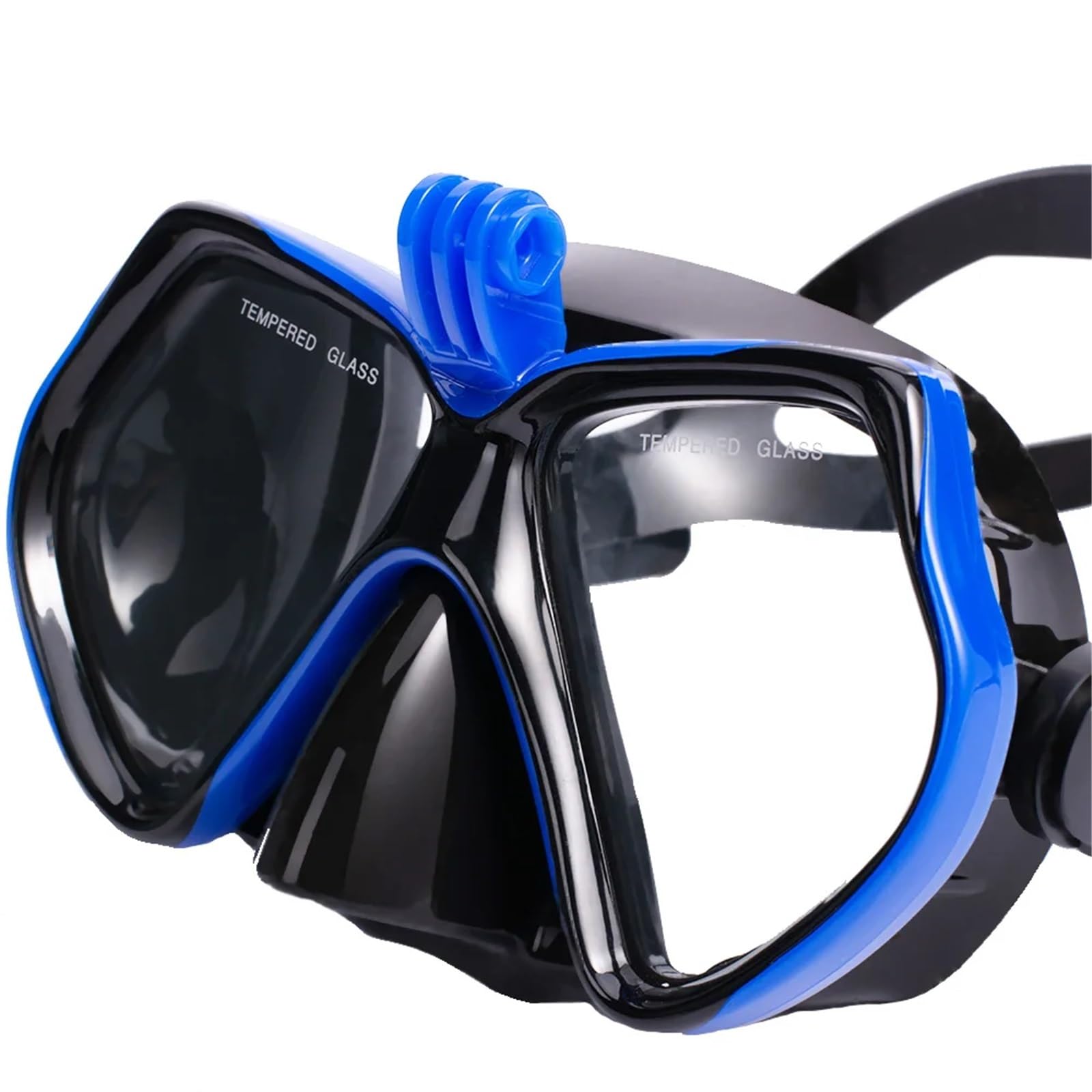 Buceo Máscara de Snorkel Máscara de Buceo con Kit de Snorkel para cámara Deportiva subacuática GoPro, Gafas de natación Profesionales antivaho y secas