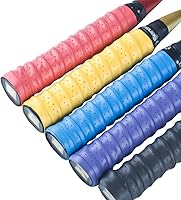 Senston Anti-Slip Perforated Tennis Overgrip - Super Absorbent Badminton & Pickleball Racket Grips, 5-Pack