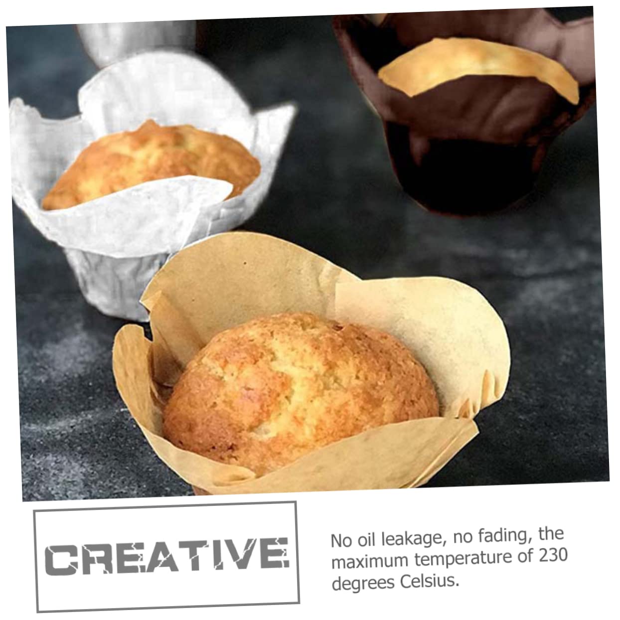 TOPBATHY 400 Pièces Petit Gâteau Papier Anti-huile Conteneur De Petit Gâteau Utiliser Papier D'emballage Chocolat Bonbons Beignet Mini-moules à Gâteaux Noël Inférieur Des Bonbons