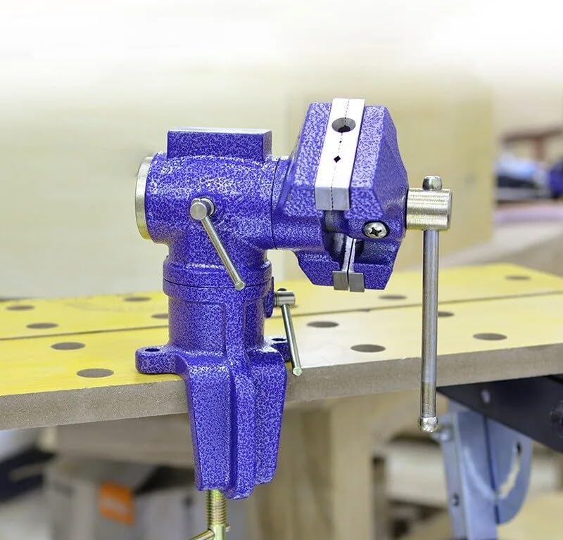 Table Vise Swivel Base Clamp Jaw Work Bench Vise Clamp Milling Metalworking