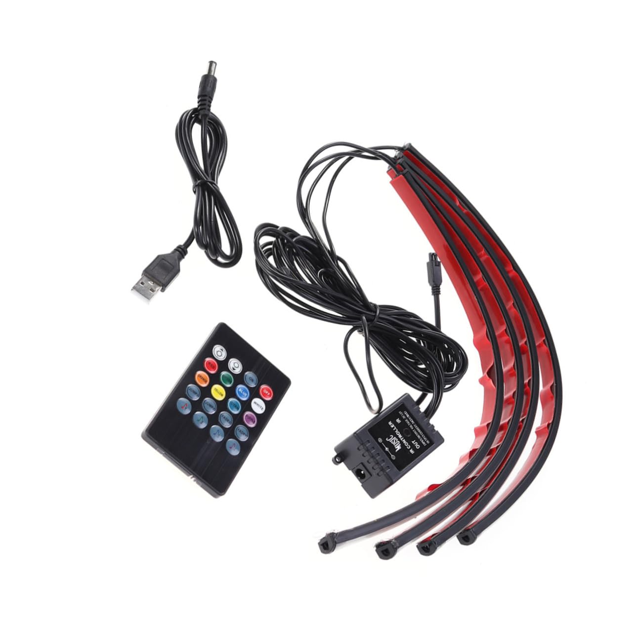 Gatuida Lámparas de Decorativas RGB para Coche LED Luces de Neón Luz Coche para Interior Automóvil