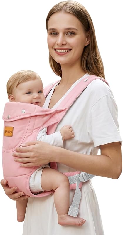 Baby Carrier Newborn to Toddler(8-30lbs), Toddler Carrier Baby Holder Carrier with Adjustable Shoulder Strap, Chest Carriers, Pink
