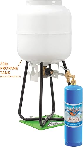 Miniatura 7 de Flame King YSN1LBKT-14 Kit de tanque de cilindro de soldadura de propano vacío de 1 libra y conexión CGA600, reutilizable, opción de recarga segura