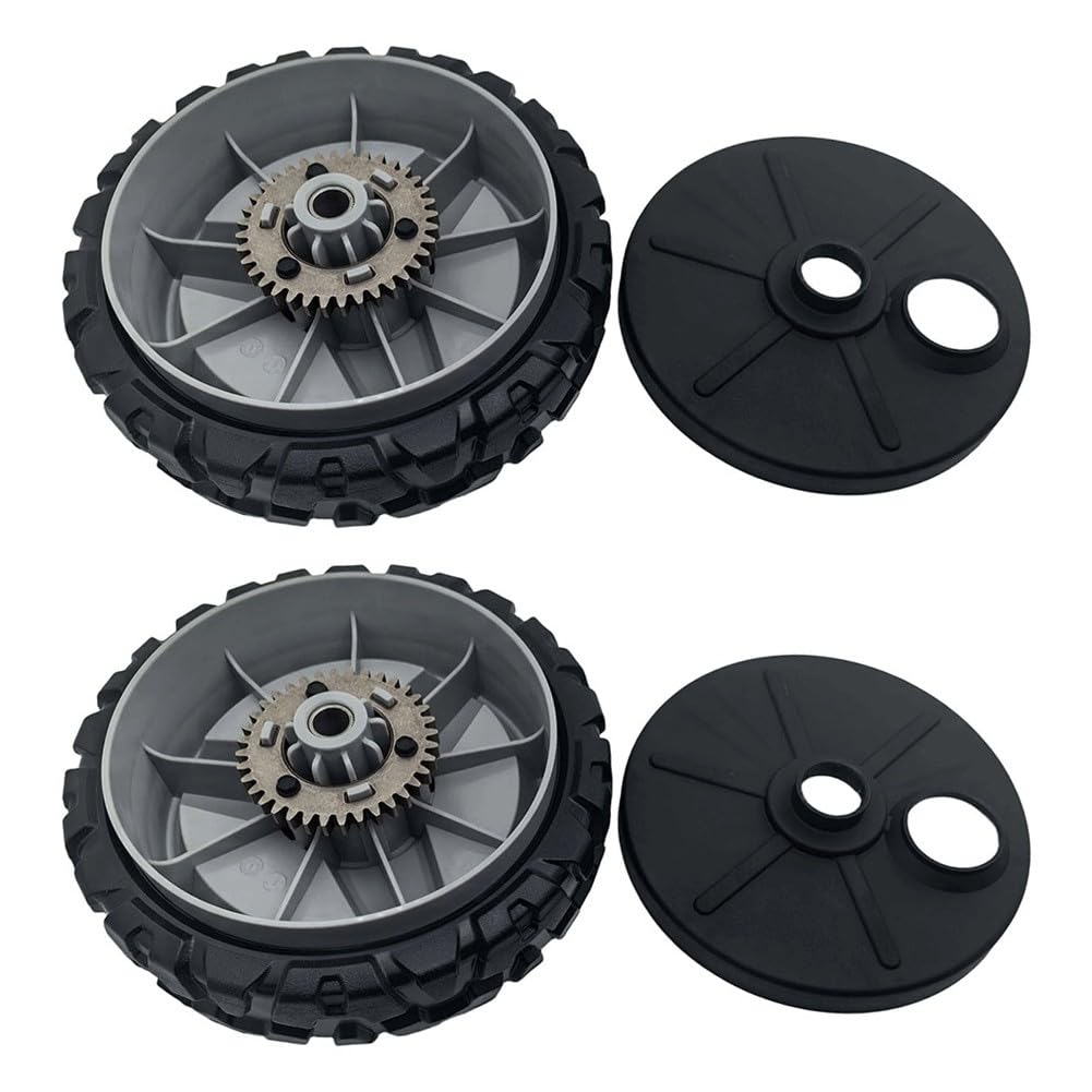 2 ruedas de transmisión para cortacésped de 8 pulgadas con cubiertas de polvo, repuesto para cortacésped 580365301 581840401, compatible con Husqvarna HU700AWD LC221A y Craftsman
