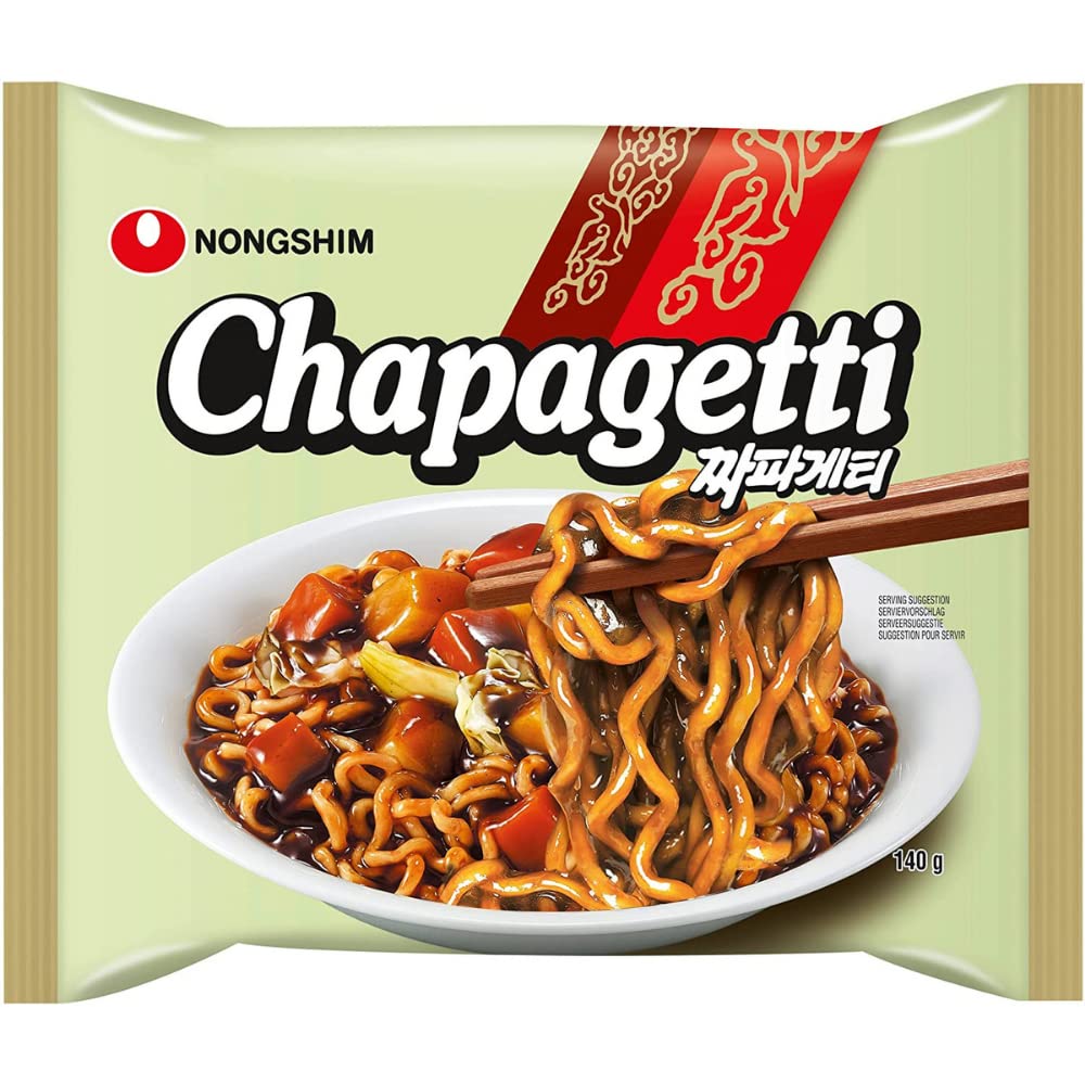 NongShim Instant Chajangmyun Noodles, 140 g, Pack of 20