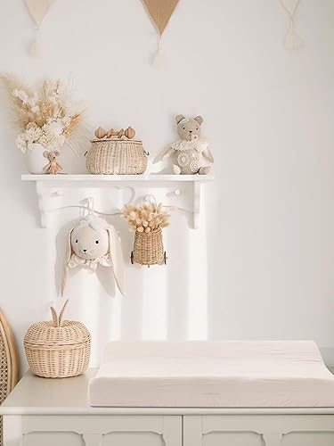 Miniatura 6 de Funda para cambiador para bebés, niñas y niños, funda de muselina con estilo bohemio, color neutro, suave y transpirable (amarillo mostaza)