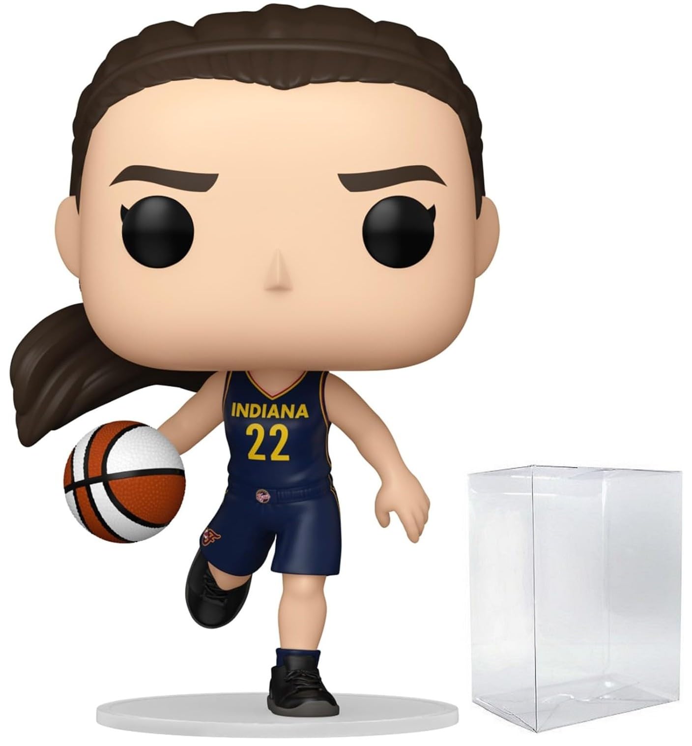 POP WNBA: Indiana Fever - Caitlin Clark Funko Vinyl Figure (Bundled with Compatible Box Protector Case), Multicolor, 3.75 inches
