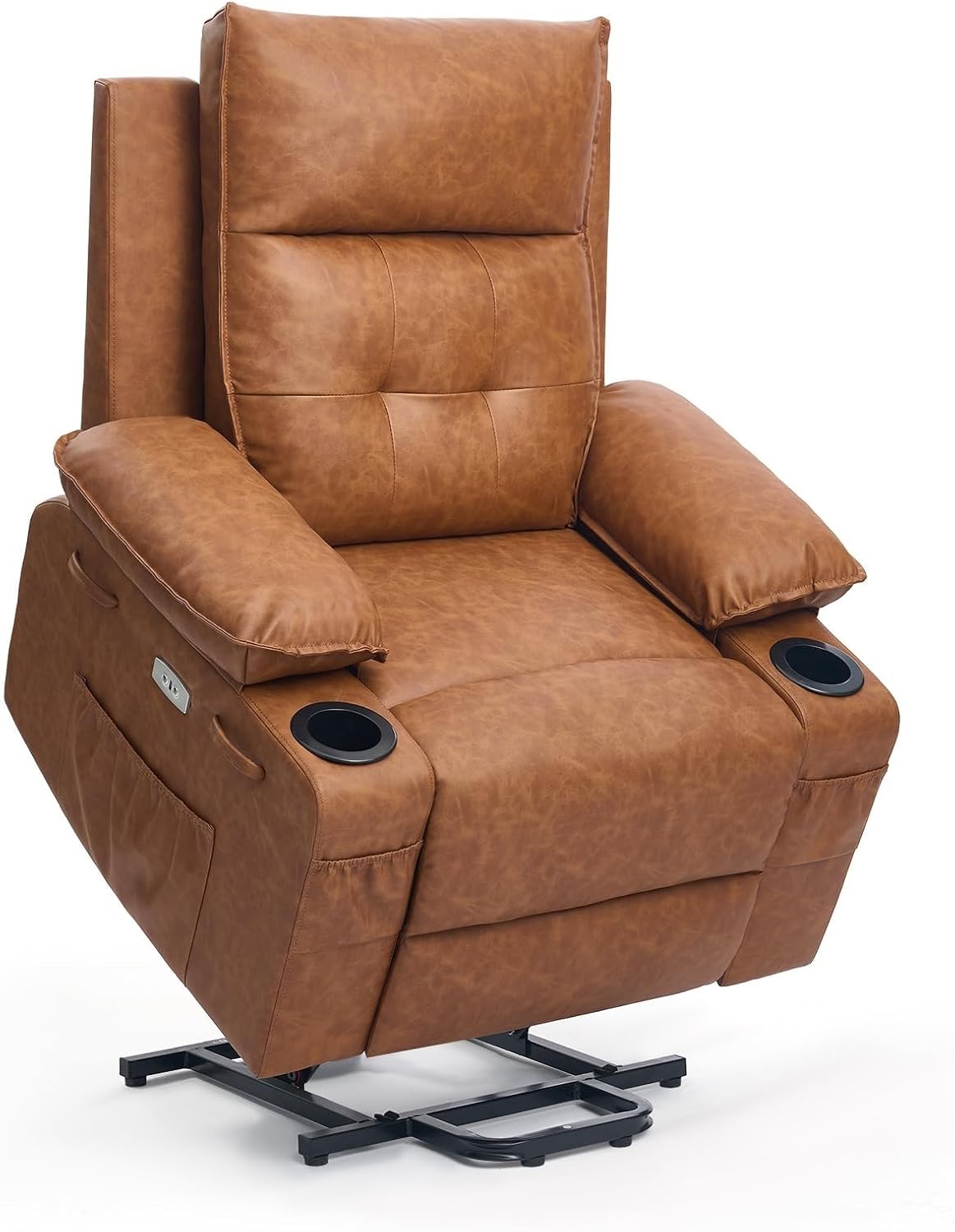 Living Room Chair with Thickened armrest USB Ports,2 Cup Holders for Elderly Power Lift Chair with Vibrating Massage & Heating,Electric Recliner Chair