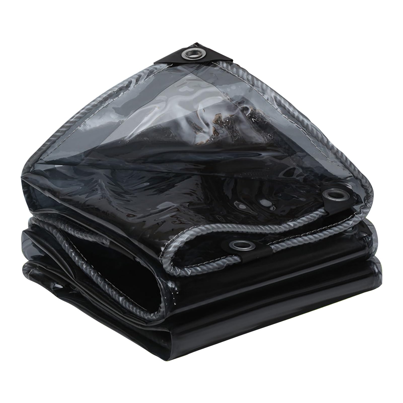 Lona negra de PVC 100% impermeable con ojales para aislamiento