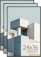 Vista 9 de Lavezee 12x18 Poster Frame Black 6 Packs, Lightweight 12 x 18 Picture Frames for Wall Mounting, Display 12 by 18 Pictures, Posters & Art Prints