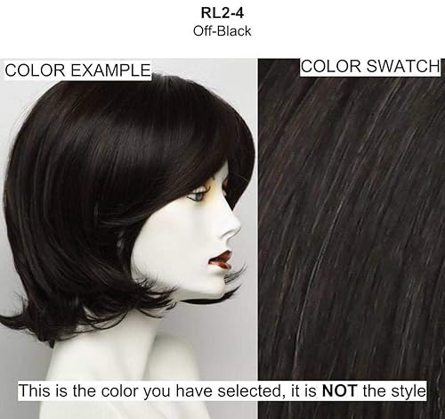 On Your Game Peluca Color RL24 OFF BLACK Raquel Welch Pelucas de 12 pulgadas de corte Bob en ángulo perfecto corte de maquinilla de afeitar