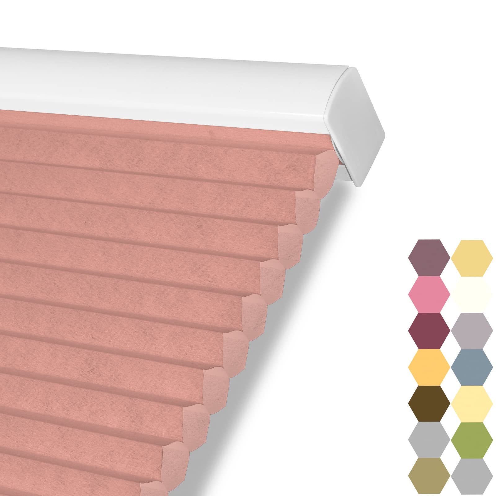 Persilux Custom Cellular Shades Cordless Roller Shades Light Filtering Honeycomb Window Shades Privacy Protection Pleated Blinds for Windows, Office