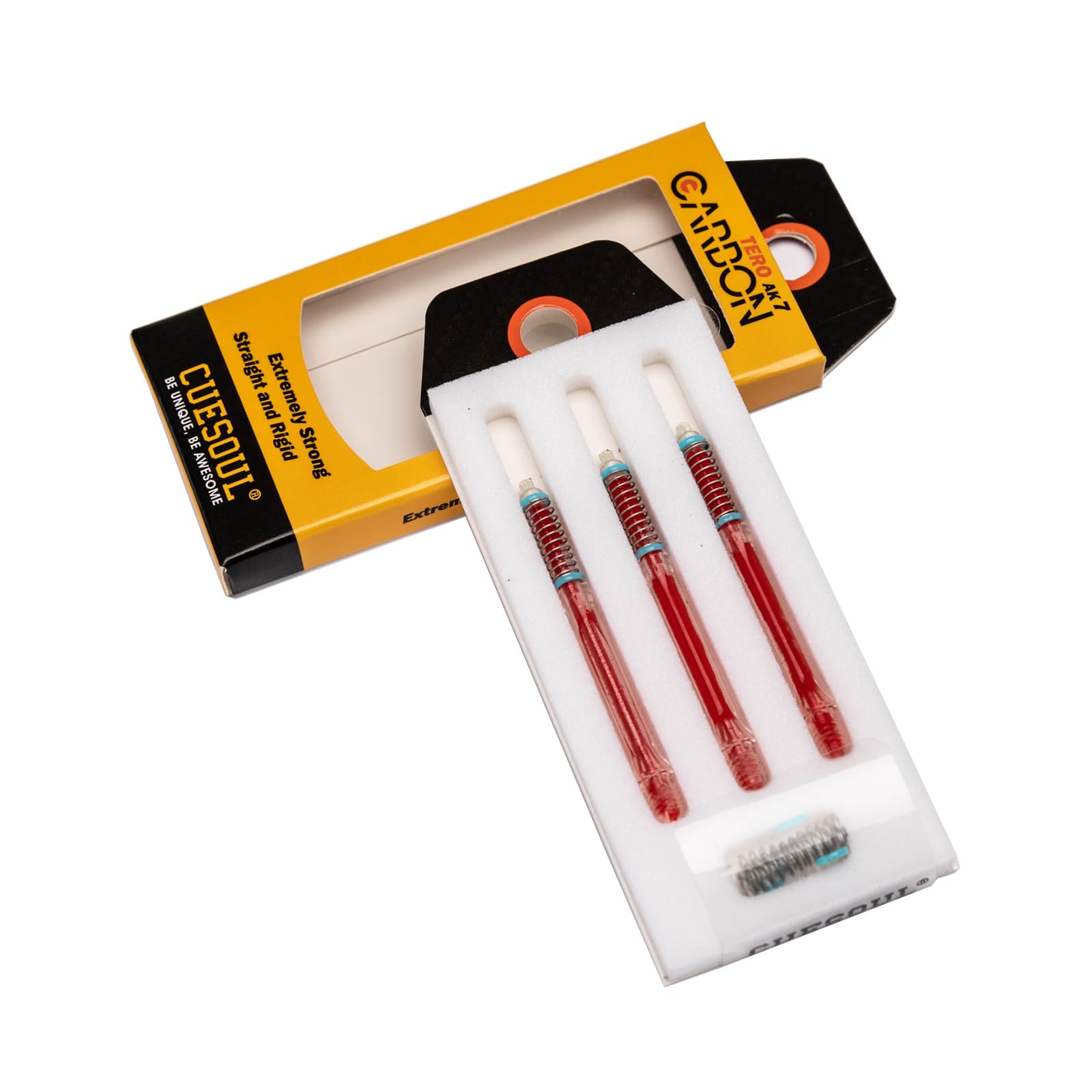 CUESOUL TERO AK7 Carbon Dart Shafts/Stem,Slim,Built-in Spring Telescopic,Set of 3 pcs