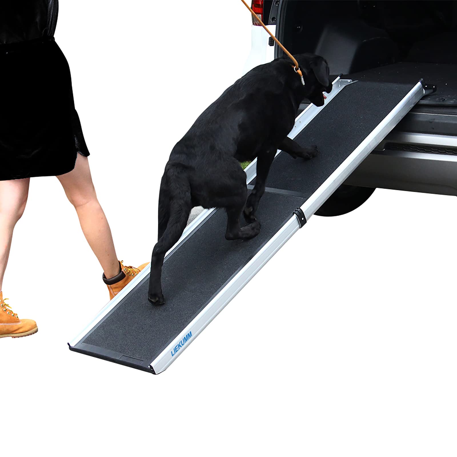 LIEKUMM Rampa per Cani Auto, 182 Rampa telescopica per animali domestici, Portata 90 kg Rampa per Cani Auto per Camion e SUV