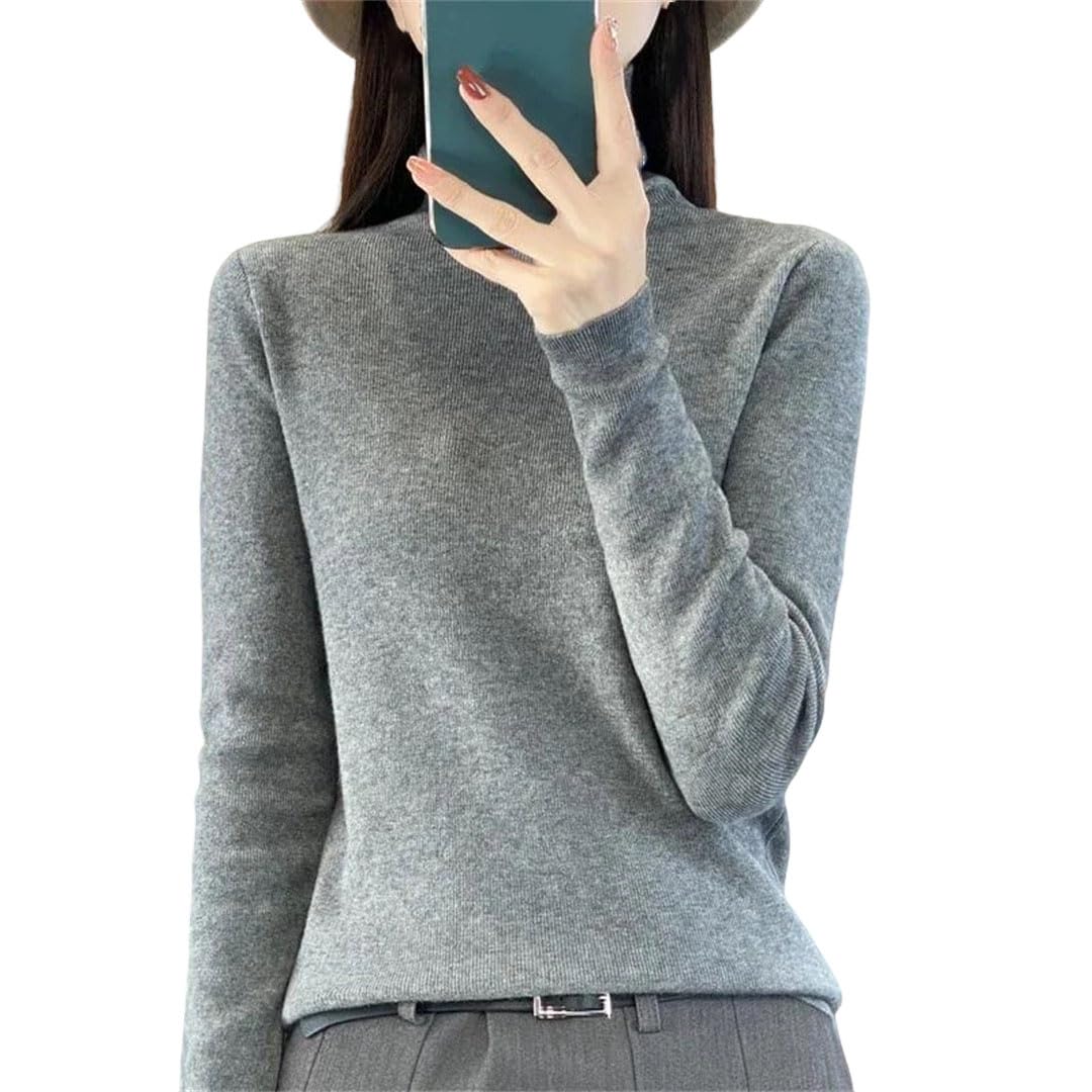 Womens Slim Fit Turtleneck Sweater Fall Winter Thick Warm Pullover Jumper