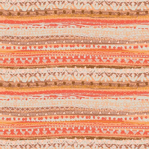 Art Gallery FabricsArt Gallery Legendary Trinkets Soul Fabric, Orange by The Yard