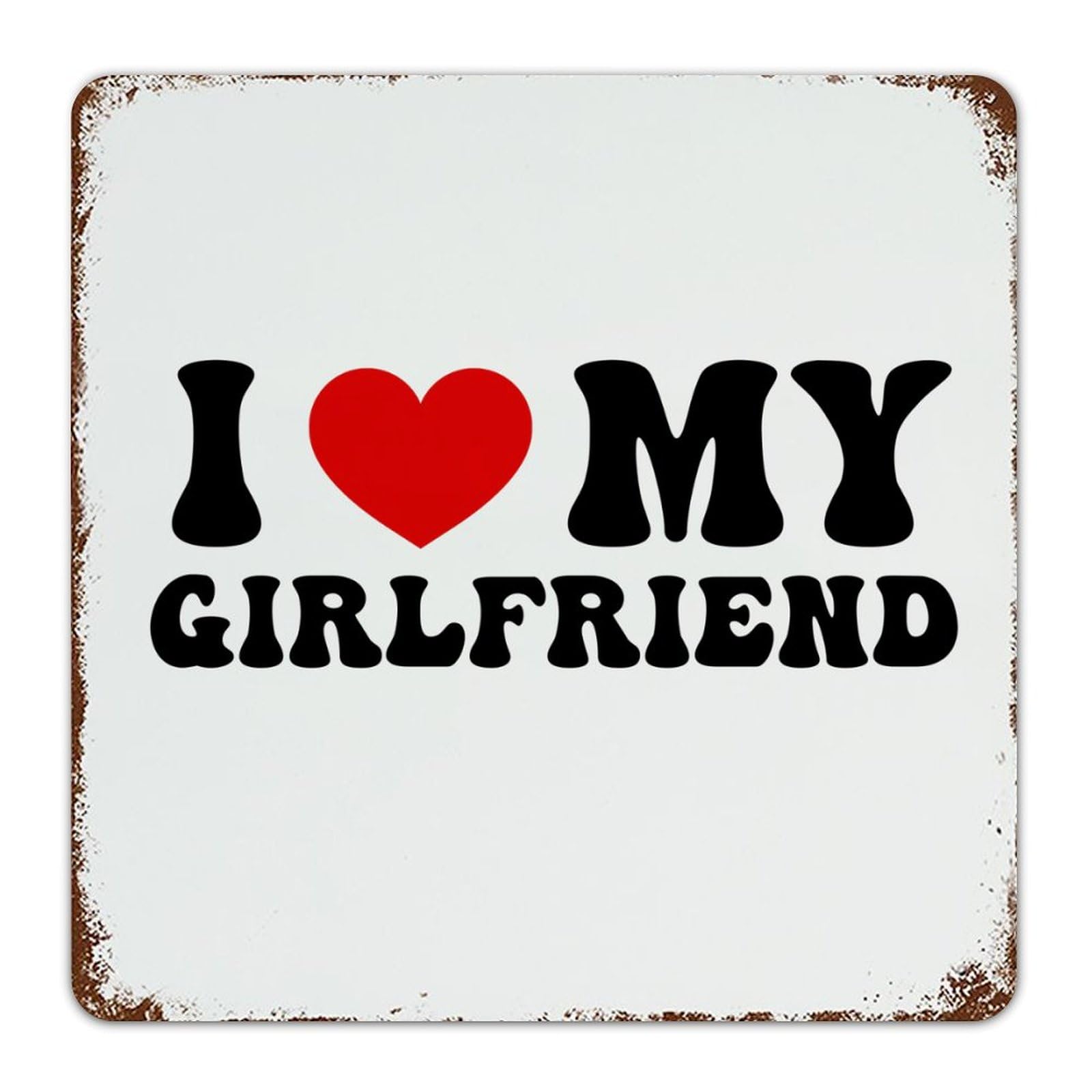 Targa Metallo Per Galline - I Love My Ladies, Decorazione Vintage