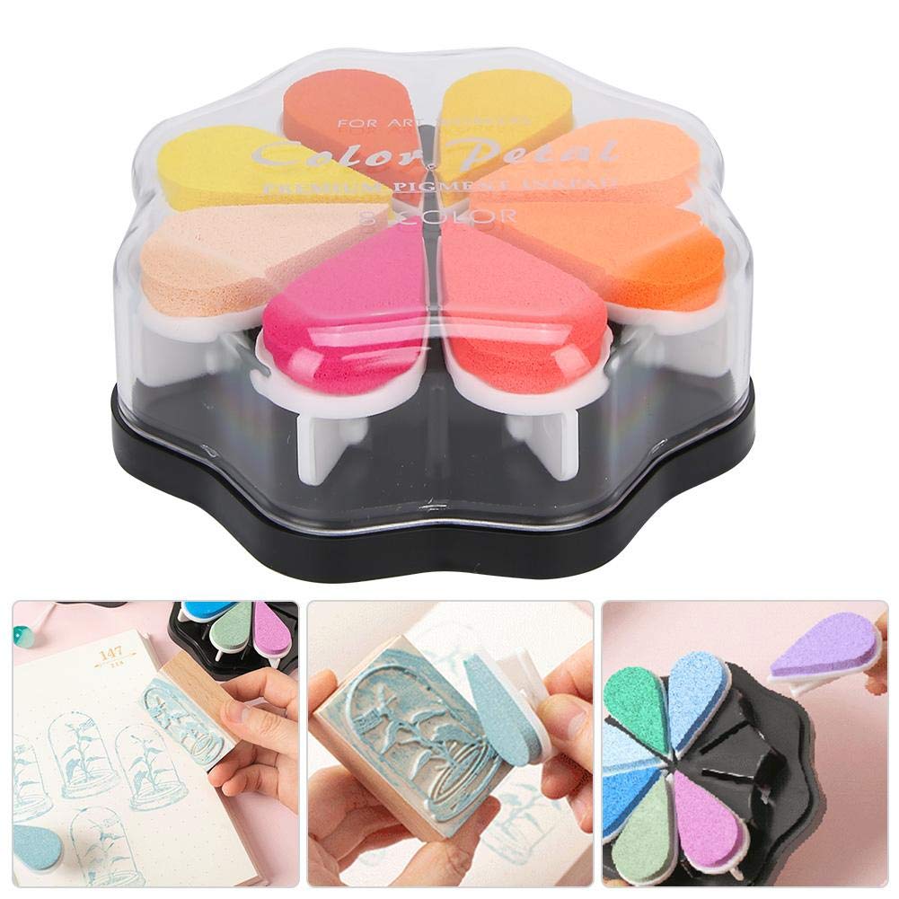 Petal Shape Stamp Pad Set, 8 Colors, Ink Pads for Scrapbooking Card Making, Arts and Crafts, DIY Projects - Image 4