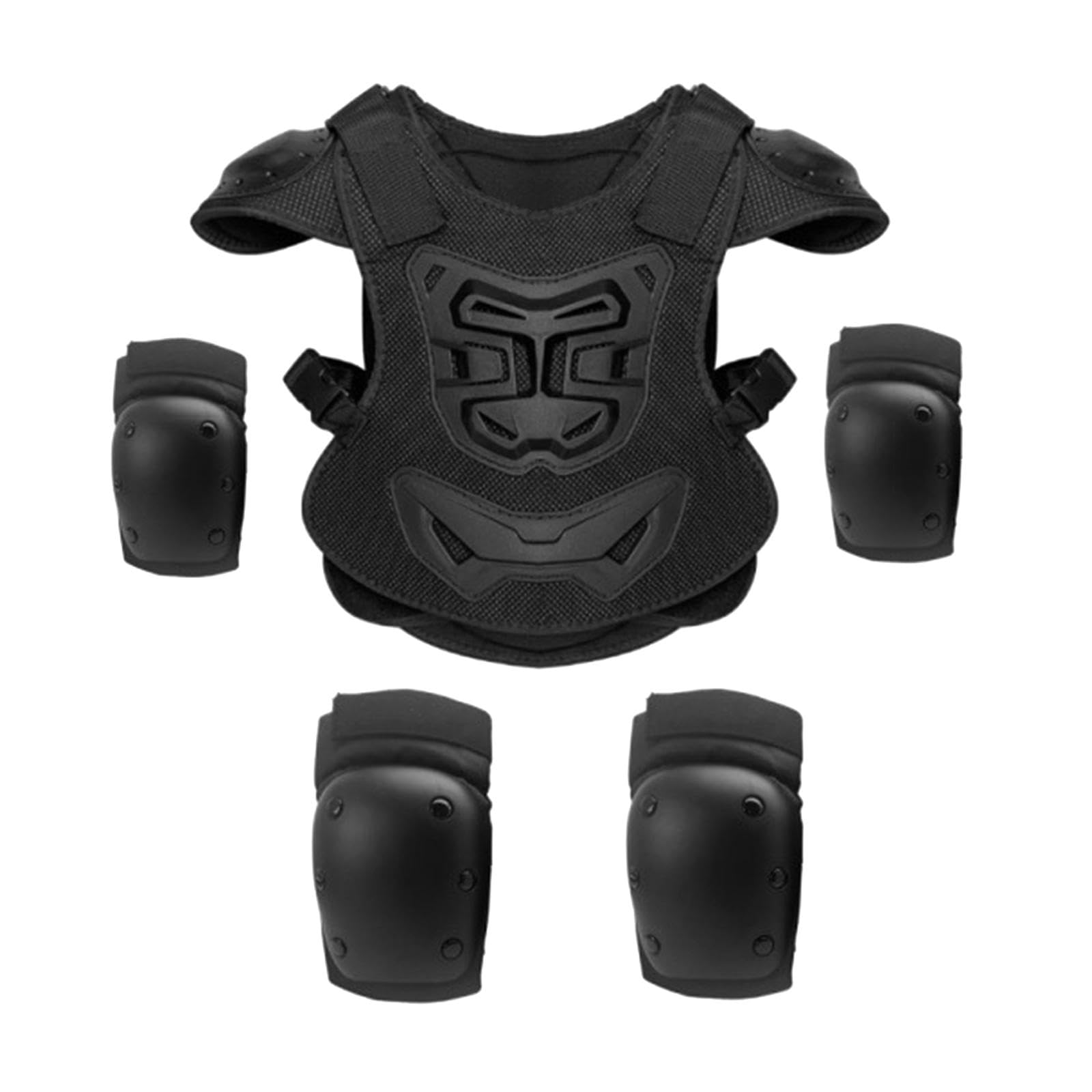 5 Pezzi Pettorina Protettiva Bambino Armatura da Motocross con Ginocchiere E Gomitiere Design Regolabile per vestibilità Comoda Adatto per Motociclis