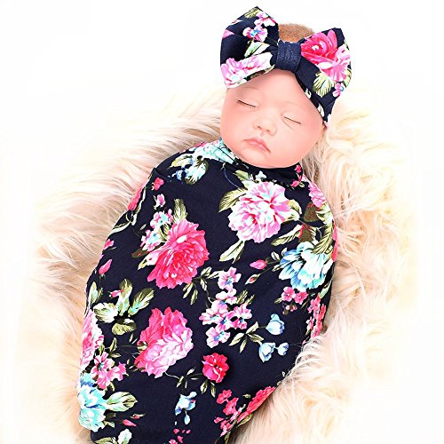 Image of Galabloomer Maternity Robe and Receiving Blanket, Matching Mommy Labor Delivery Robe and Swaddle Set