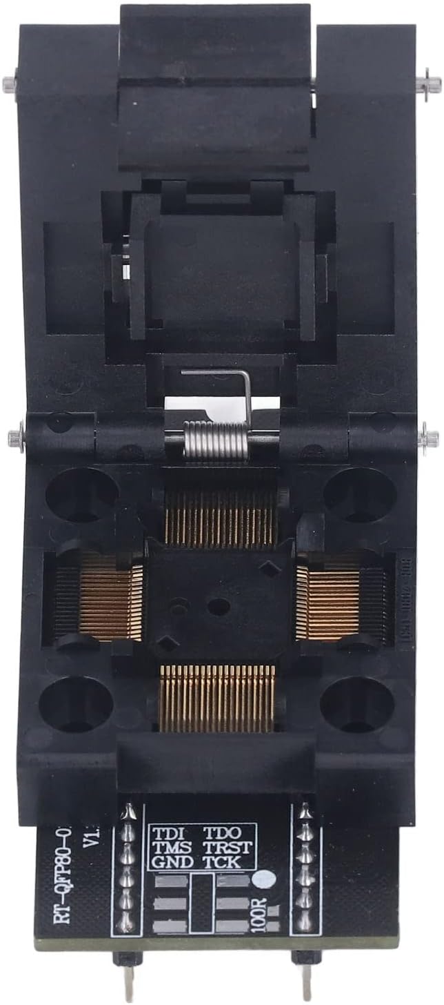 Programmer Adapter Socket, QFP80 High Speed Parallel ICSP Interface, Durable PEI PES Material - Reliable Data Recovery, Wide Compatibility with RT809H, Long Life Design