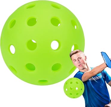 Outdoor Pickleball - Outdoor Pickleball Ball, Outdoor Pickleball Ball - Racquetball Ball Pickle Ball, Racquetball Ball High Bounce Paddle Pickleball, 40 Holes Outdoor Pickleball for All Skill Levels