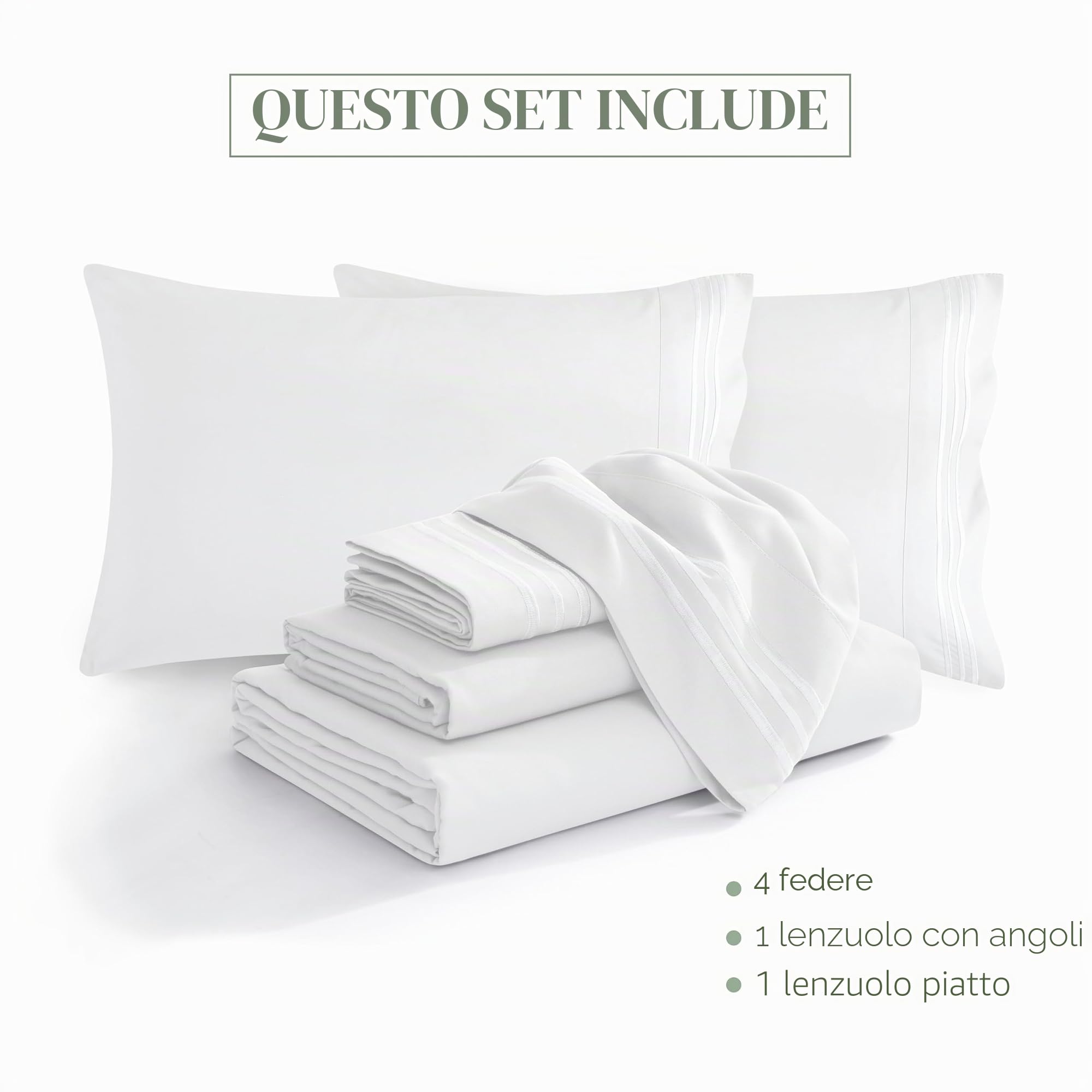 Elegant Comfort Lussuoso set di biancheria da letto in cotone egiziano a 1500 fili, 6 pezzi, di alta qualità, resistente alle pieghe e allo sbiadimento, comodo lenzuolo con angoli elasticizzati, tasca