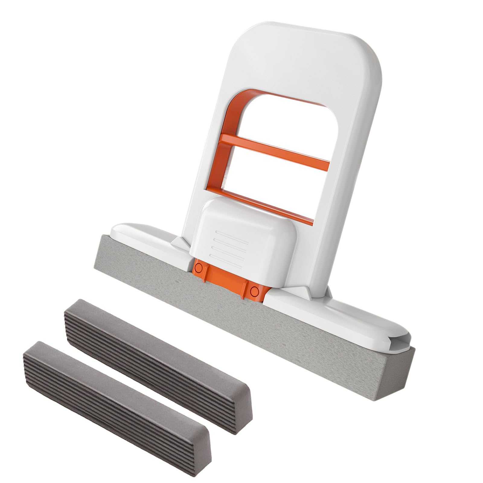 Jazuaiao Compact Foldable Squeeze Mop with Replaceable Heads, Space-Saving Sponge Maintenance for Countertops Bathroom Foldable Cleaning Sponge Mop