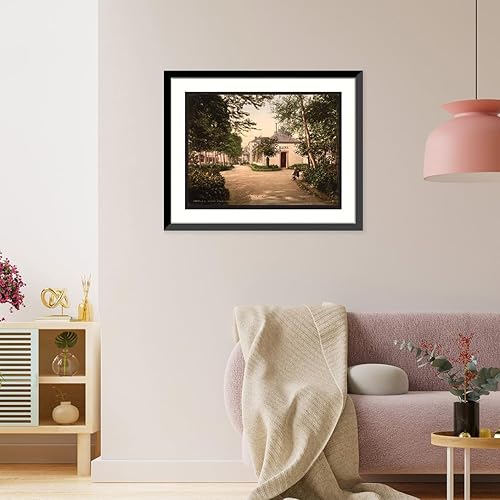 Impresión enmarcada histórica, los edificios Lardy Vichy Francia, 17.0 in x 21.0 in