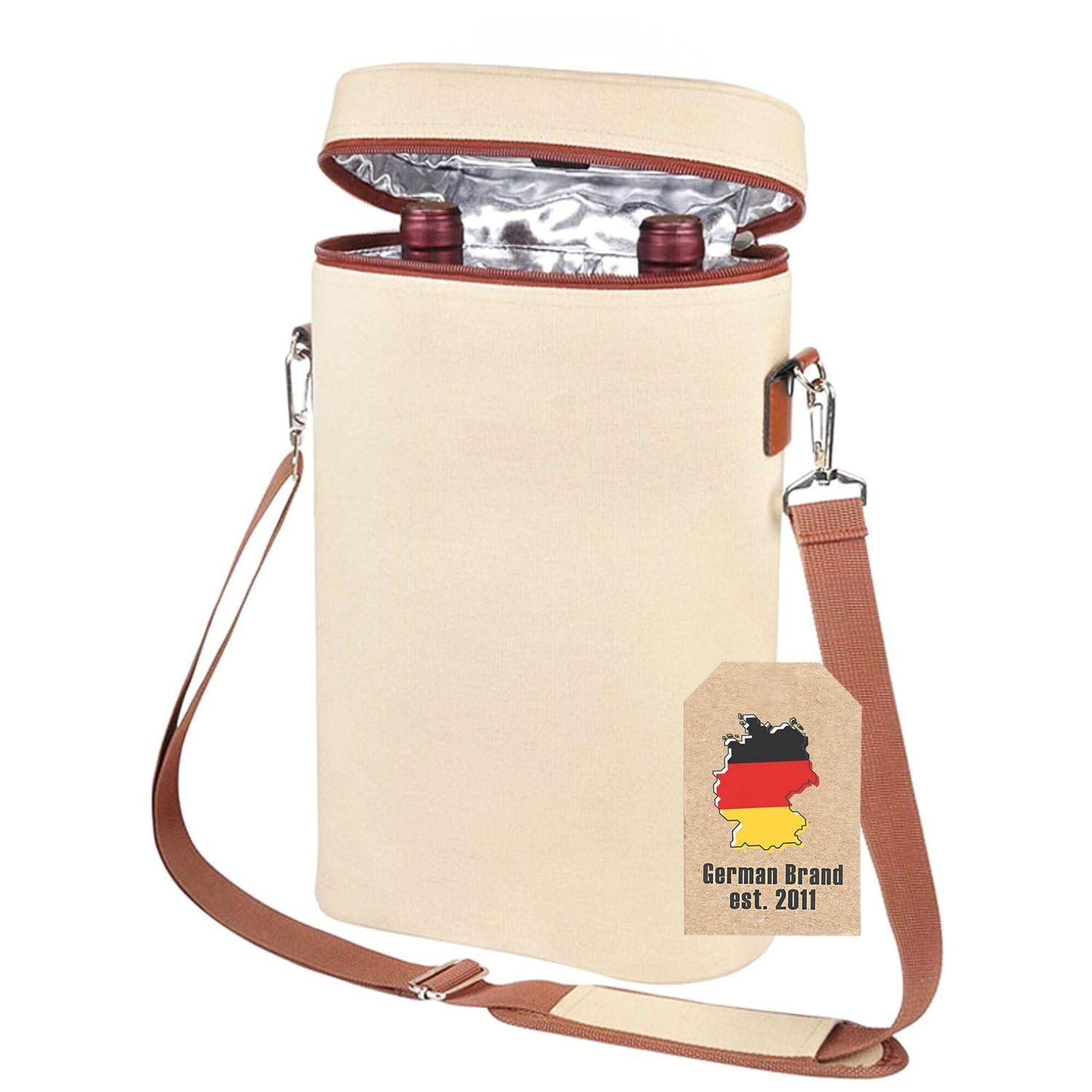 Bolsa enfriadora para vino INTIRILIFE aislada para pícnics y excursiones 8