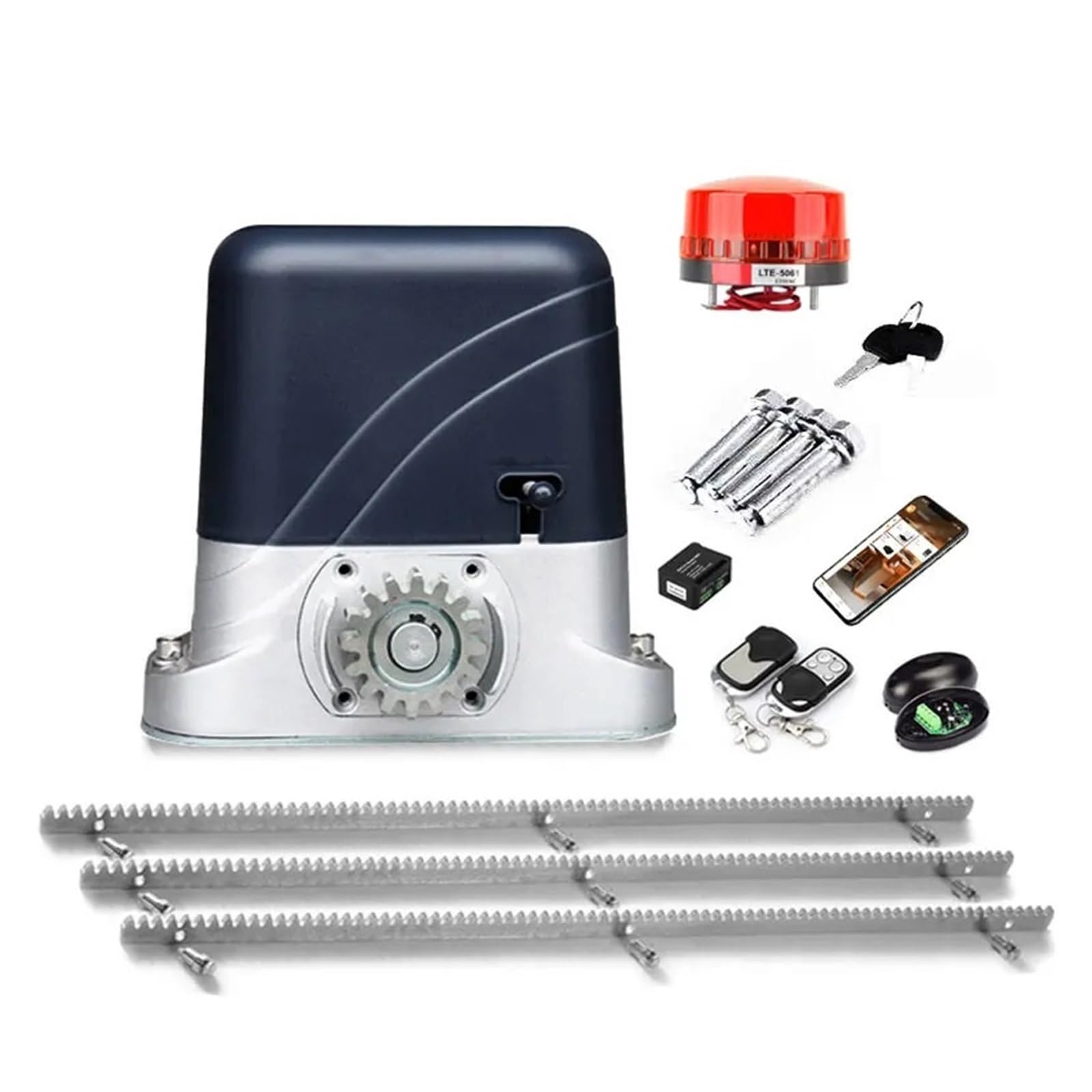 Apriporta Automatico, Motore automatico for apertura cancello scorrevole da 1400 libbre 600 kg con telecomando Effettua un ordine e invia 1 maschera(KI8)