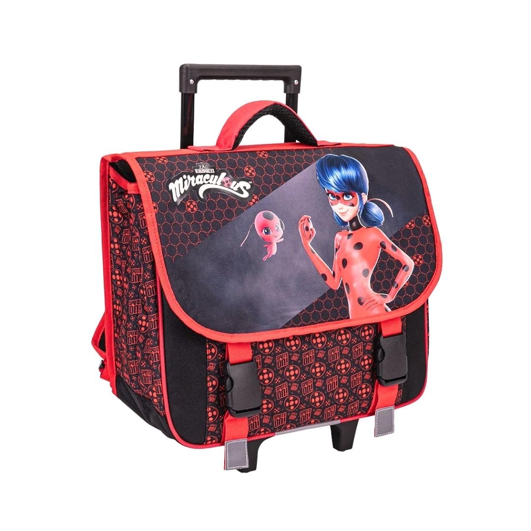 mybagstory - Miraculous - Cartable à roulettes Fille 41x35x15 cm