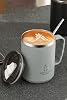 304 L Steel Gray 500ml Coffee Handheld Thermos Mug Mug cin557gr