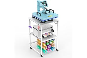Heat Press Table Stand—Rolls Organizer Machine Cart