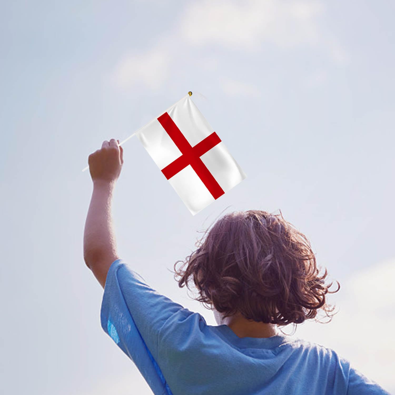 30 banderas de Inglaterra con manivela bandera de Inglaterra, banderines europeos para decoración de la Copa de Europa de Inglaterra