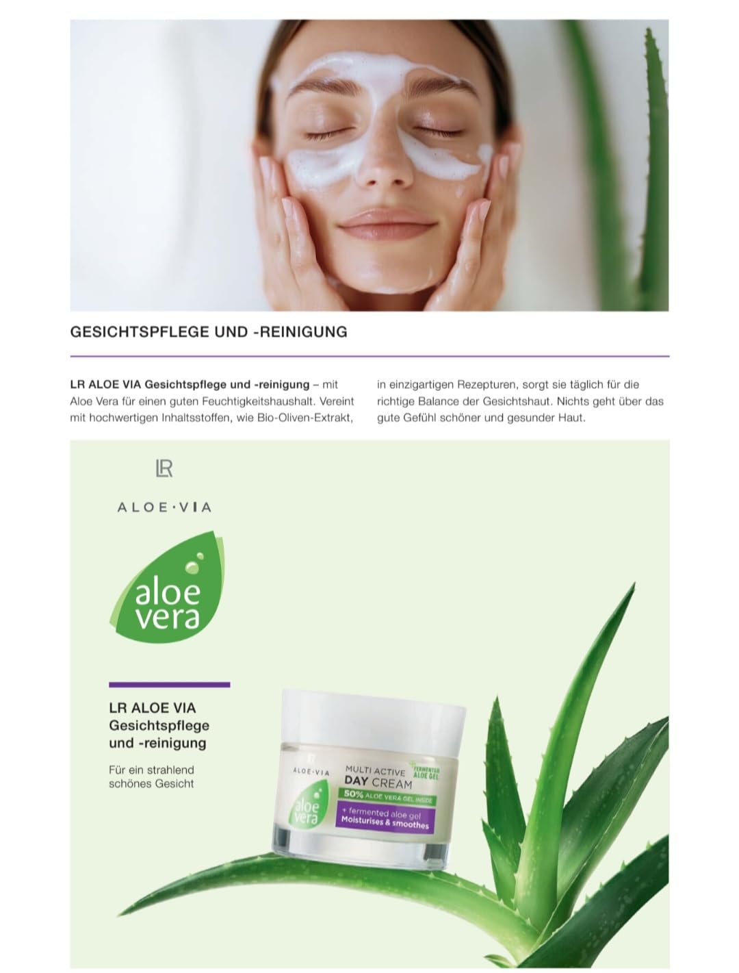 Aloe Vera Gesichtspflege-Set – 3-teiliges Set für Feuchtigkeit & Regeneration | Tagescreme, Nachtcreme & Gesichtsserum | Mit 50% Aloe Vera Blattgel & Bio-Olivenextrakt