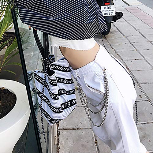 Lainrrew Trousers Chain, Pants Chain Belt Chain Wallet Chain Pocket Chain Hip Hop Punk Jeans Chain Key Chain Goth Accessories for Eboy Egirl Women Men (Silver)4