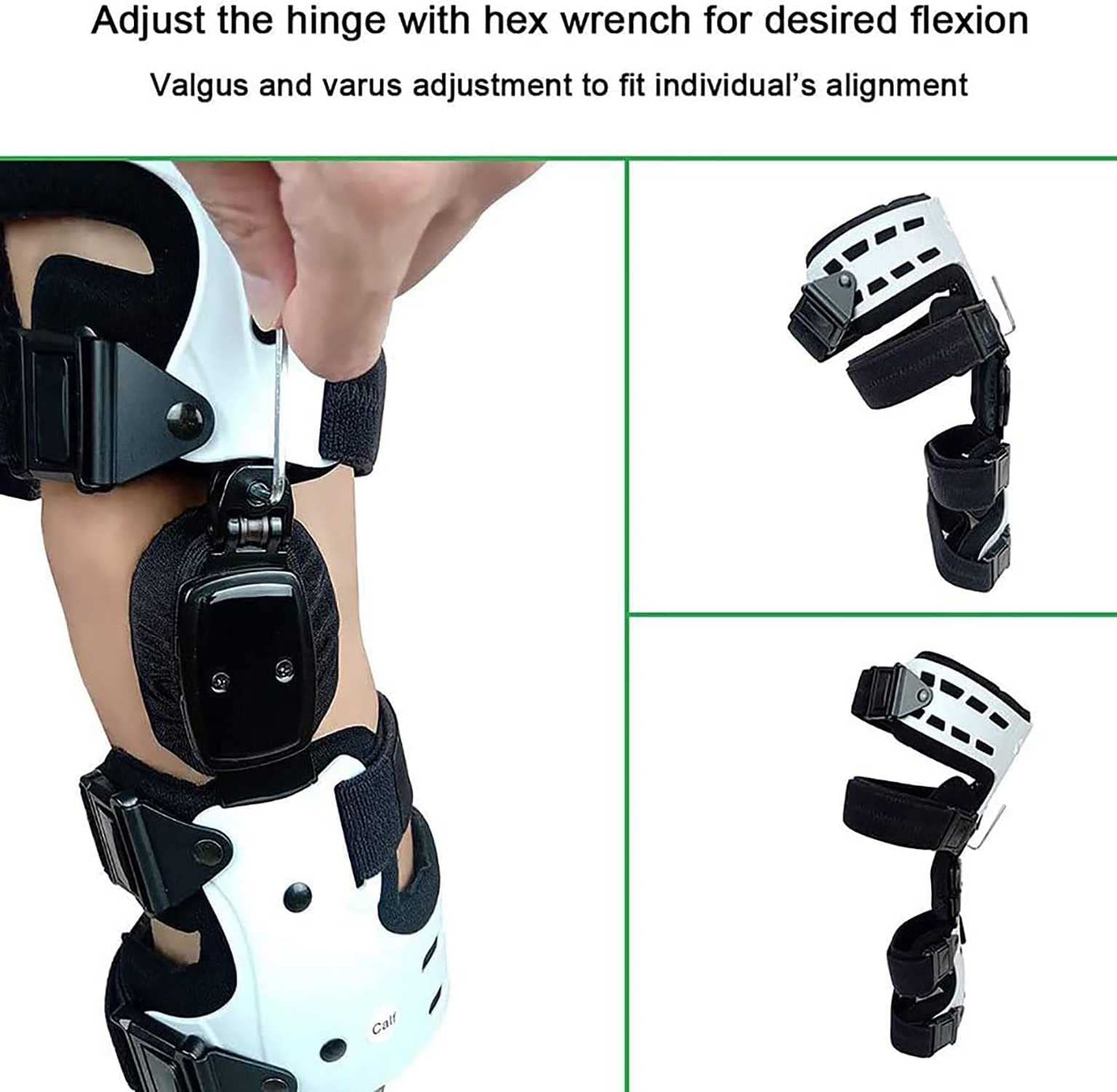 EKSED Unloader ROM Kniebandage, klappbarer Stabilisator, verstellbare Erholungsunterstützung für ACL, MCL, PCL-Verletzung, Meniskusriss, Arthritis