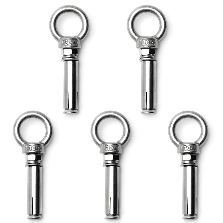 2pcs Long Eye Bolt With Ring 304 Stainless Steel Wall Expansion Anchor Bolts M8 X 70 Mm Masonry Concrete Screws | Fruugo NO