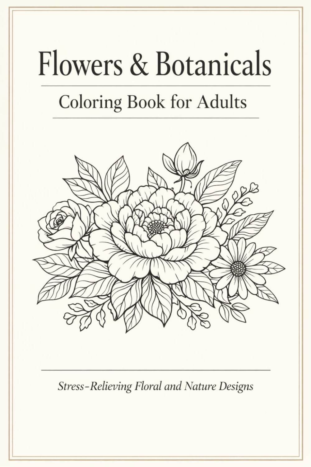 Flowers & Botanicals Coloring Book for Adults: Stress-Relieving Floral and Botanical Designs | Relaxing Nature Illustrations for Mindful Coloring | Adult Coloring Book | 6 x 9 Inches