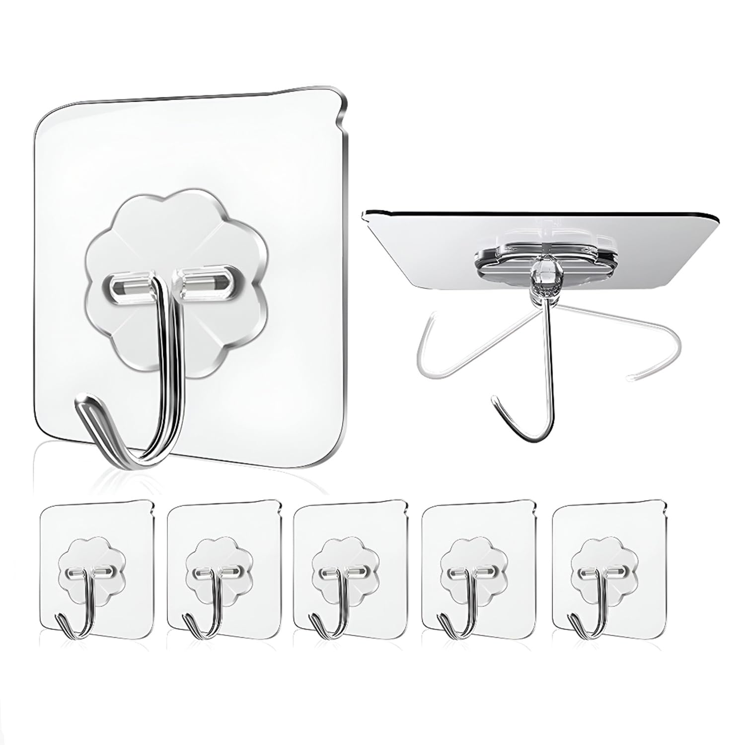 KBS Self Adhesive PVC Wall Hanger Steel Hook Stickers for Hanging Clothes,Photo Frame,Key Home Kitchen Tools Office Bathroom Bedroom Products Door Multipurpose Organizers Accessories Items