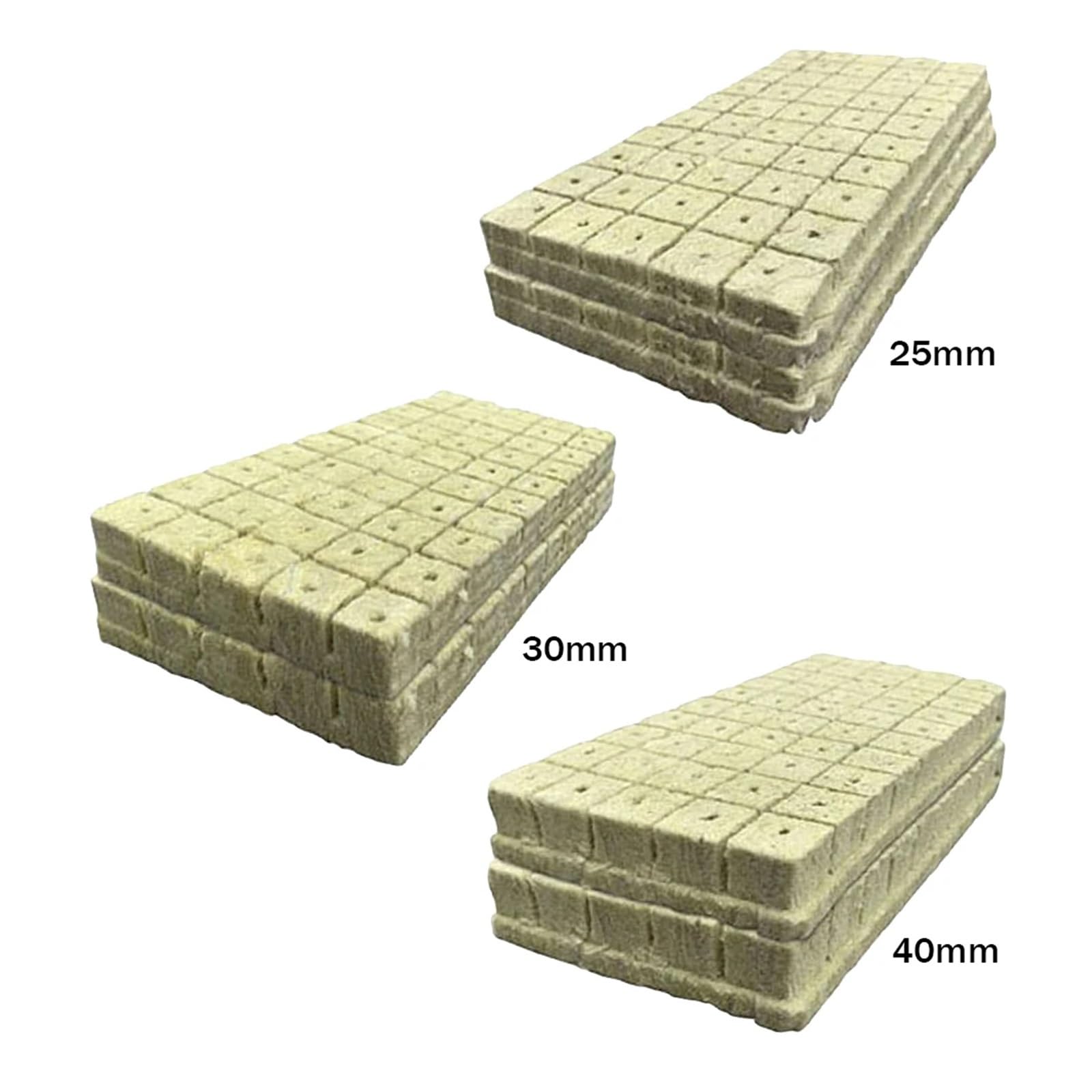 Kostki do uprawy roślin z wełny， 100 sztuk nasion sadzonki rosną bloki silne wchłanianie wody do rozmnażania roślin wełna skalna sadzenie(25mm)